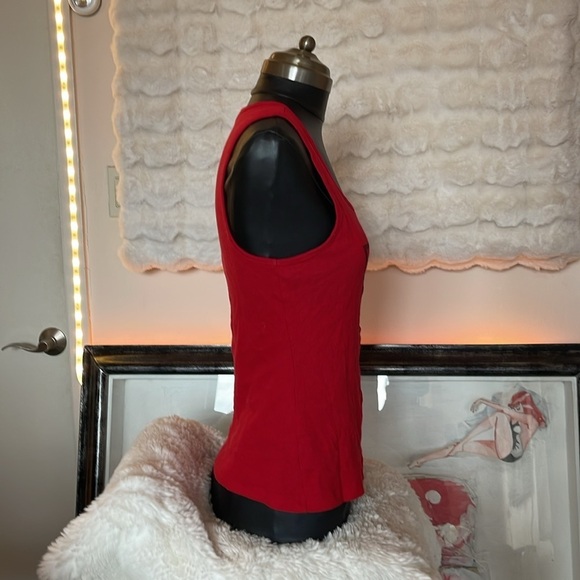 GUESS Women's Red Tank Top - Picture 5 of 7